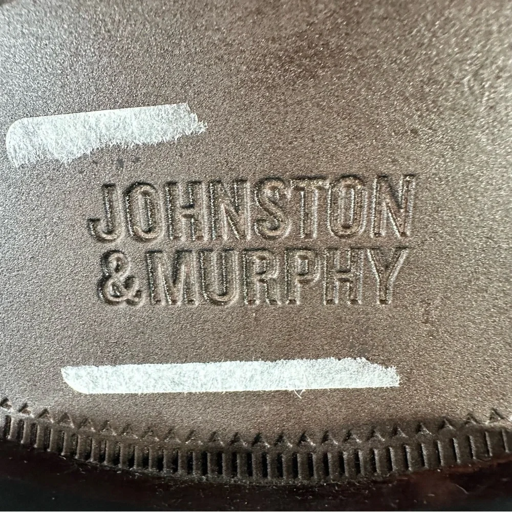 Johnston & Murphy Garrison Black Leather Brogue Cap Toe Boot. Sz: 10
